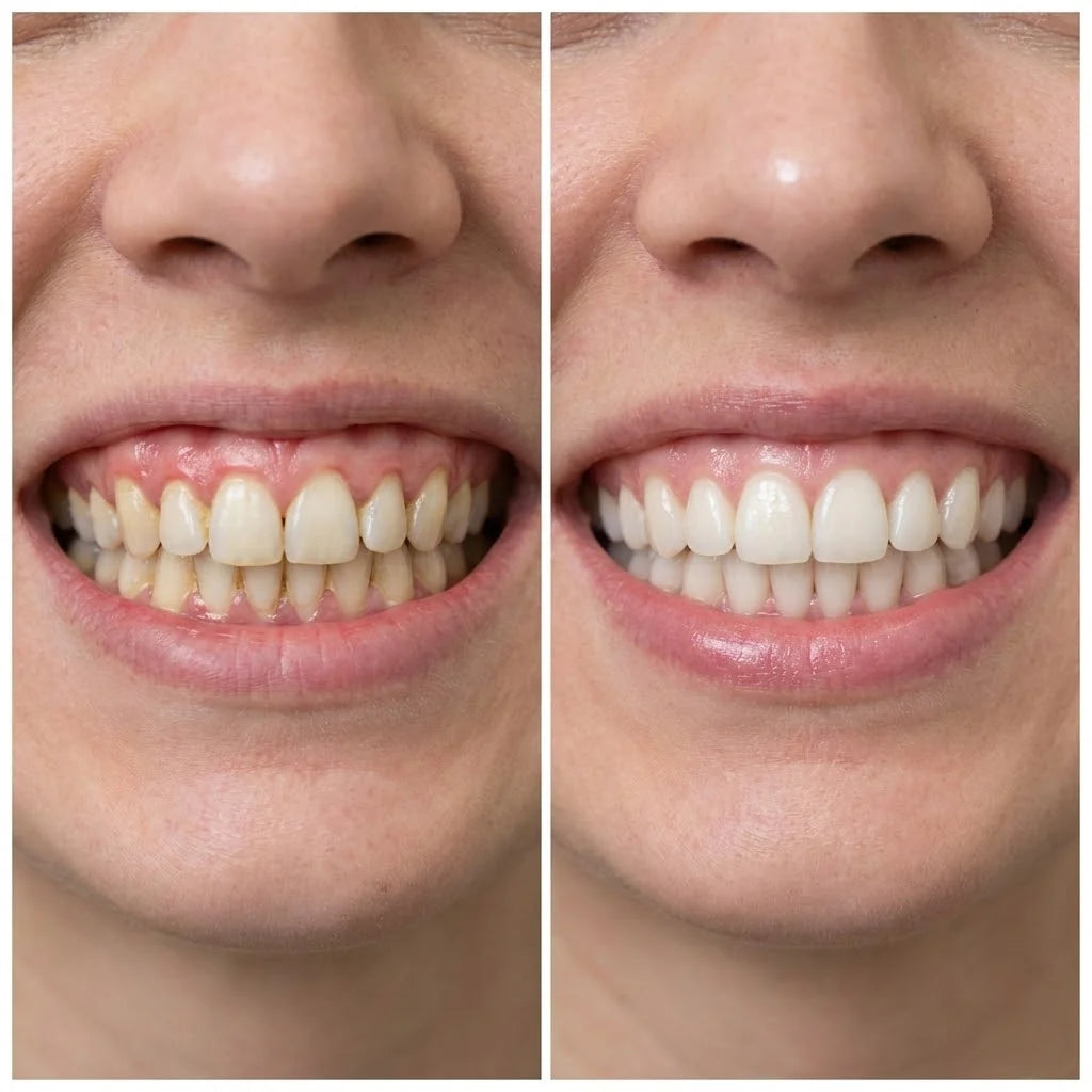 Comparación visual de encías